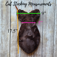 Personalized Ivory Fur Cat Christmas Stocking