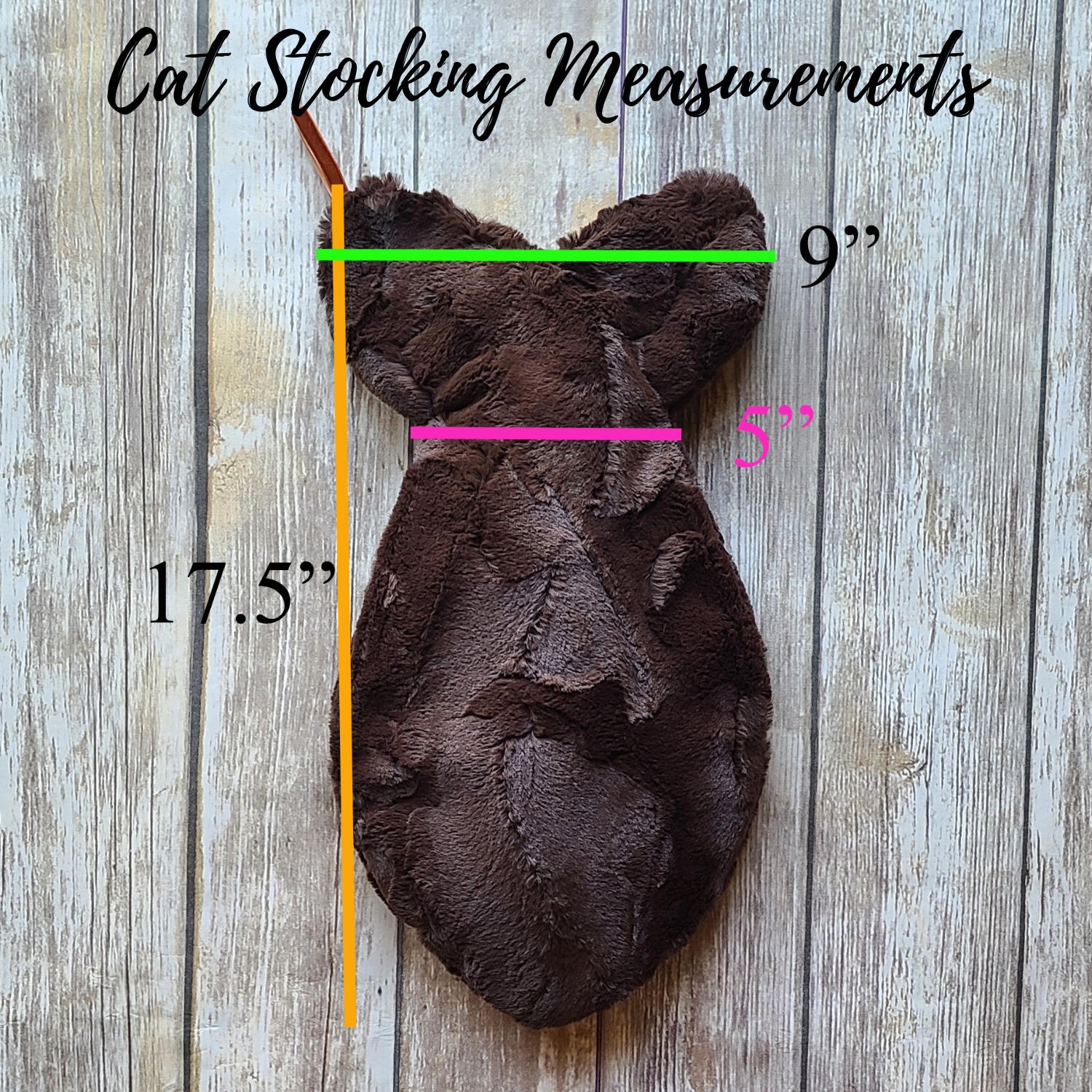Personalized Ivory Fur Cat Christmas Stocking