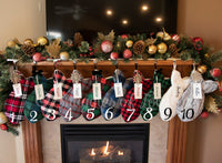 Personalized Red and Black Plaid Cat Stocking