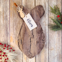 Personalized Chestnut Brown Fur Cat Christmas Stocking
