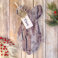 Personalized Taupe Fur Cat Christmas Stocking