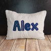 Personalized Navy Blue Name Pillow