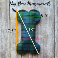 Personalized Blue and Green Plaid Dog Christmas Stocking