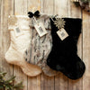 Personalized Ivory Fur Christmas Stocking