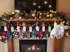 Personalized Red and Green Plaid Cat Stocking