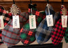 Personalized Red and Green Plaid Cat Stocking