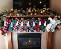 Personalized Blue and Green Plaid Dog Christmas Stocking
