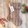 Personalized Chestnut Brown Fur Christmas Stocking