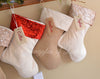 Personalized velvet and burlap sequin Christmas stockings